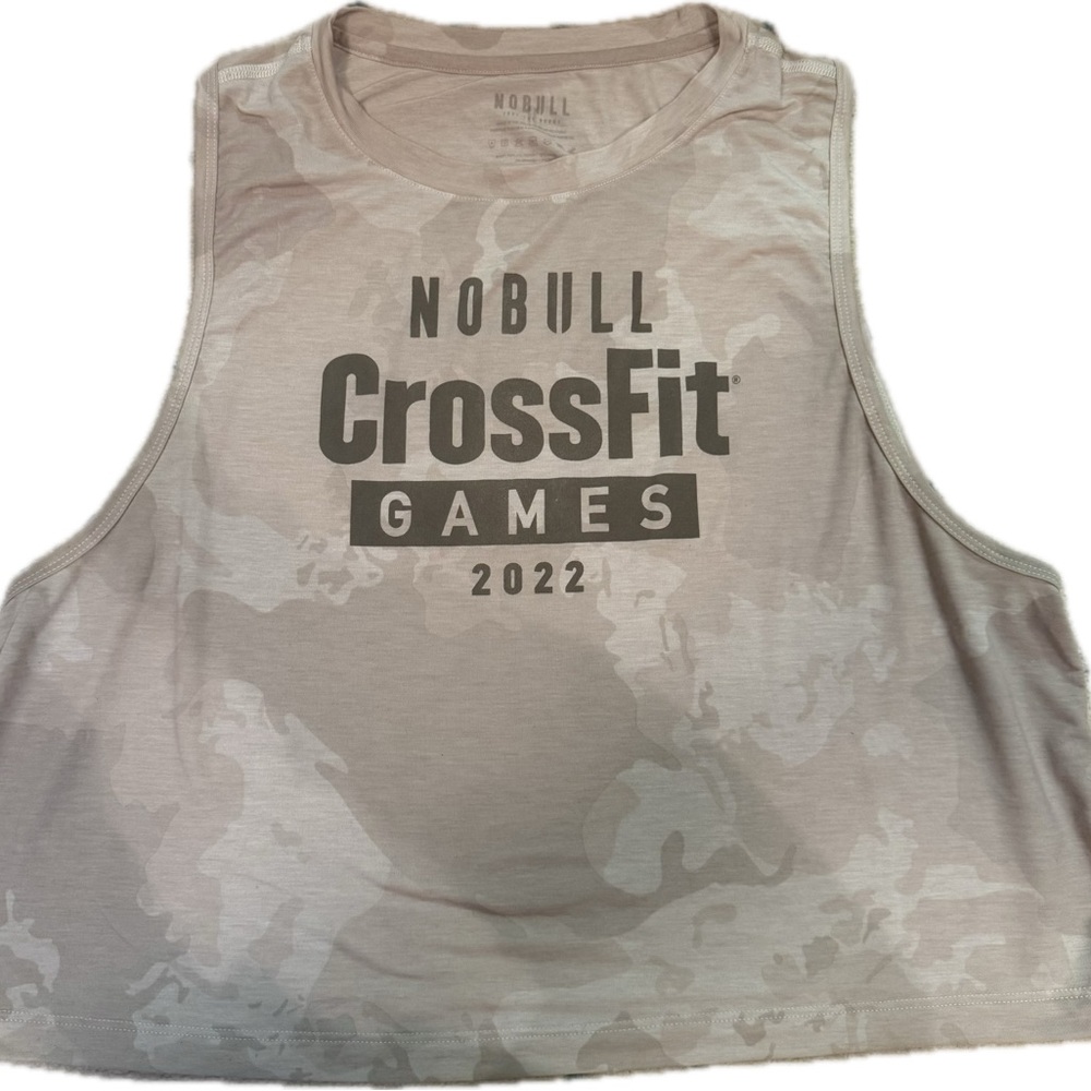 NOBULL Cream Camouflage CrossFit Games Tank Size L